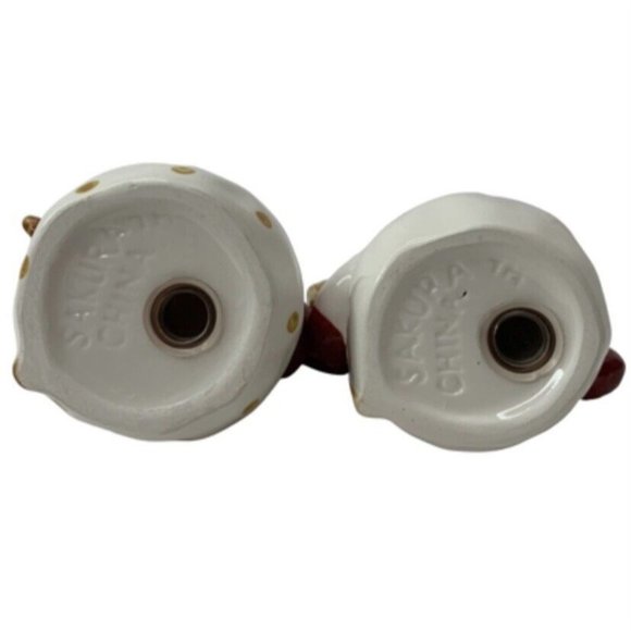 Sakura Debbie Mumm Snowman Salt Pepper Shaker Set Christmas Holidays Vintage - Picture 6 of 12